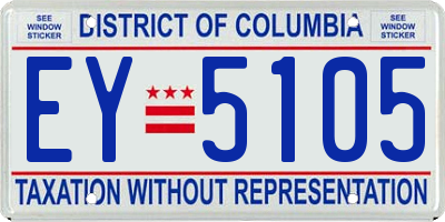 DC license plate EY5105