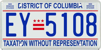 DC license plate EY5108