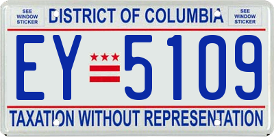 DC license plate EY5109