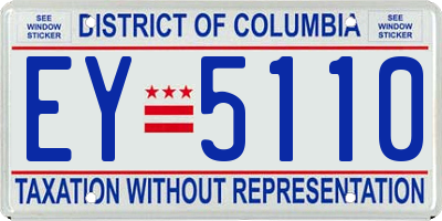 DC license plate EY5110