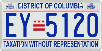 DC license plate EY5120