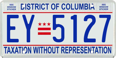 DC license plate EY5127