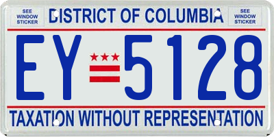 DC license plate EY5128