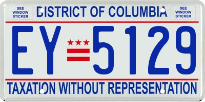 DC license plate EY5129