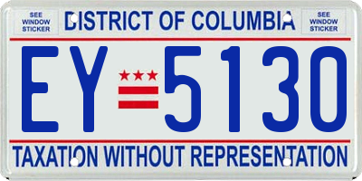 DC license plate EY5130