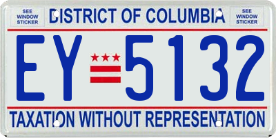 DC license plate EY5132