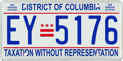 DC license plate EY5176