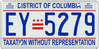 DC license plate EY5279