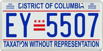 DC license plate EY5507