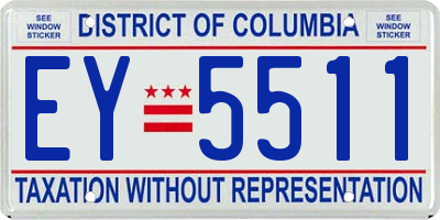 DC license plate EY5511