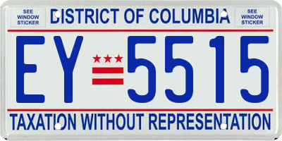 DC license plate EY5515