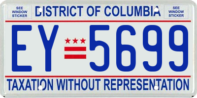 DC license plate EY5699