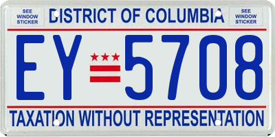 DC license plate EY5708