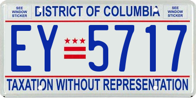DC license plate EY5717