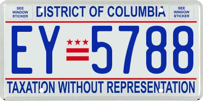 DC license plate EY5788