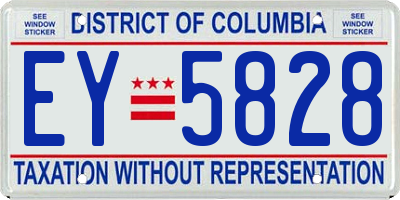 DC license plate EY5828