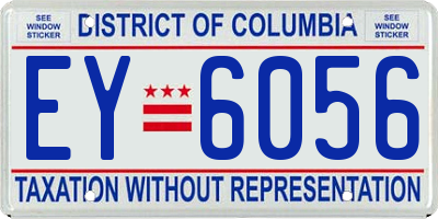 DC license plate EY6056