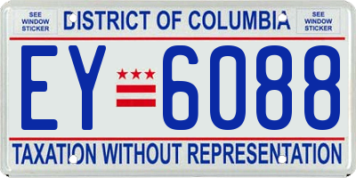 DC license plate EY6088