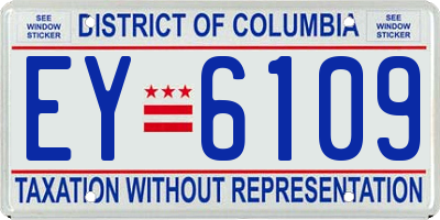 DC license plate EY6109