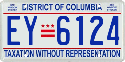 DC license plate EY6124