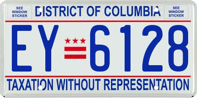 DC license plate EY6128