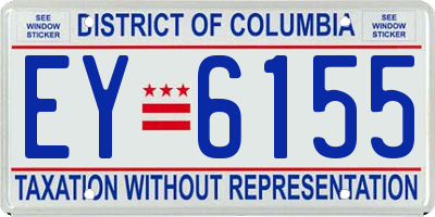 DC license plate EY6155