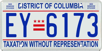 DC license plate EY6173