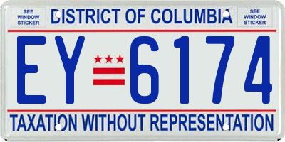 DC license plate EY6174