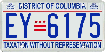 DC license plate EY6175