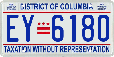 DC license plate EY6180