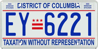 DC license plate EY6221