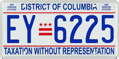 DC license plate EY6225