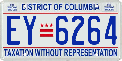 DC license plate EY6264