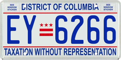 DC license plate EY6266