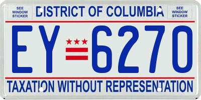 DC license plate EY6270