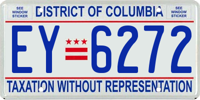 DC license plate EY6272