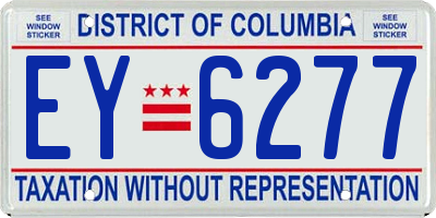 DC license plate EY6277