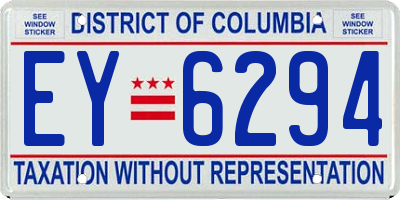 DC license plate EY6294