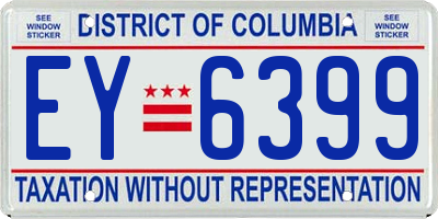 DC license plate EY6399