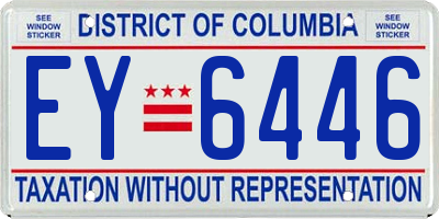 DC license plate EY6446