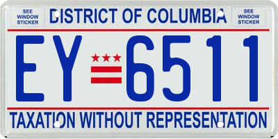 DC license plate EY6511