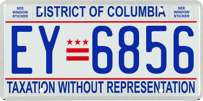 DC license plate EY6856