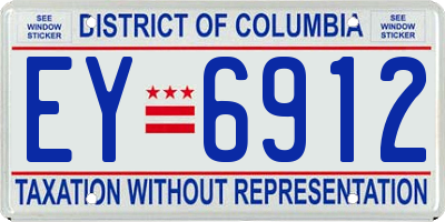 DC license plate EY6912