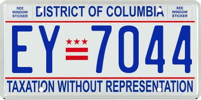 DC license plate EY7044