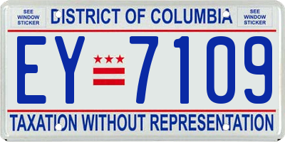 DC license plate EY7109