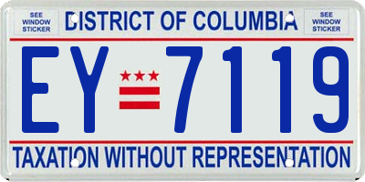 DC license plate EY7119