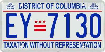 DC license plate EY7130