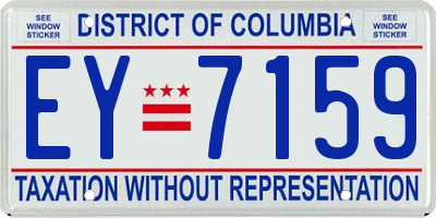 DC license plate EY7159