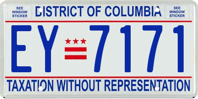 DC license plate EY7171