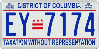 DC license plate EY7174